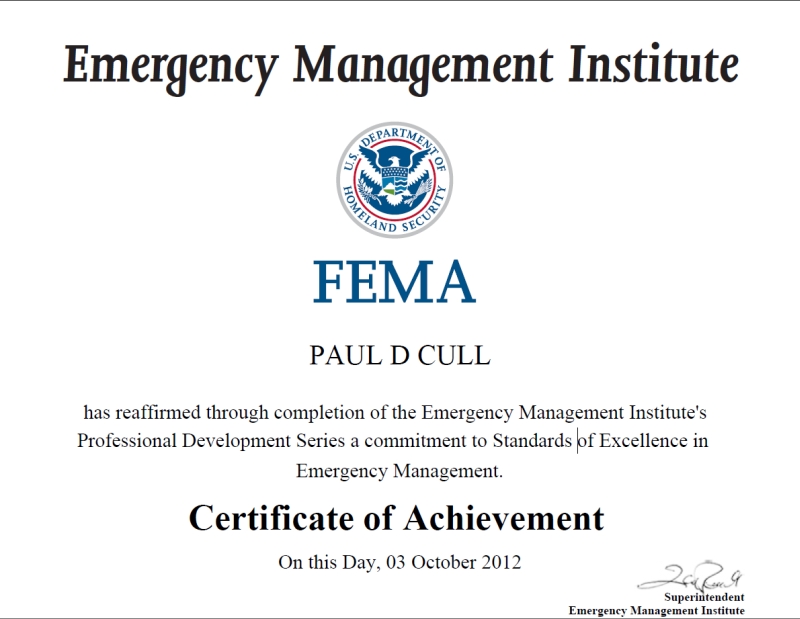Professional Development Series Certificate